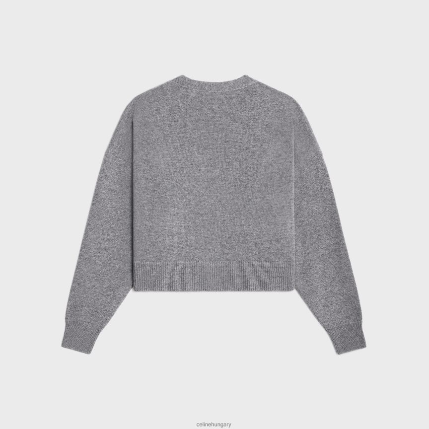 ruházat CELINE kardigán ínyencekkel az örökségi kasmírból szürke nők J6P488614