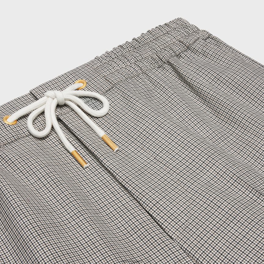 ruházat CELINE teherszállító nadrág gyapjúból craie/beige/noir nők J6P488880