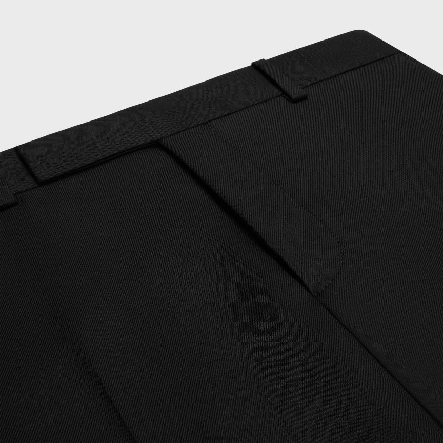 ruházat CELINE tommy tux nadrág gyapjú gabardinból ultra fekete nők J6P488588