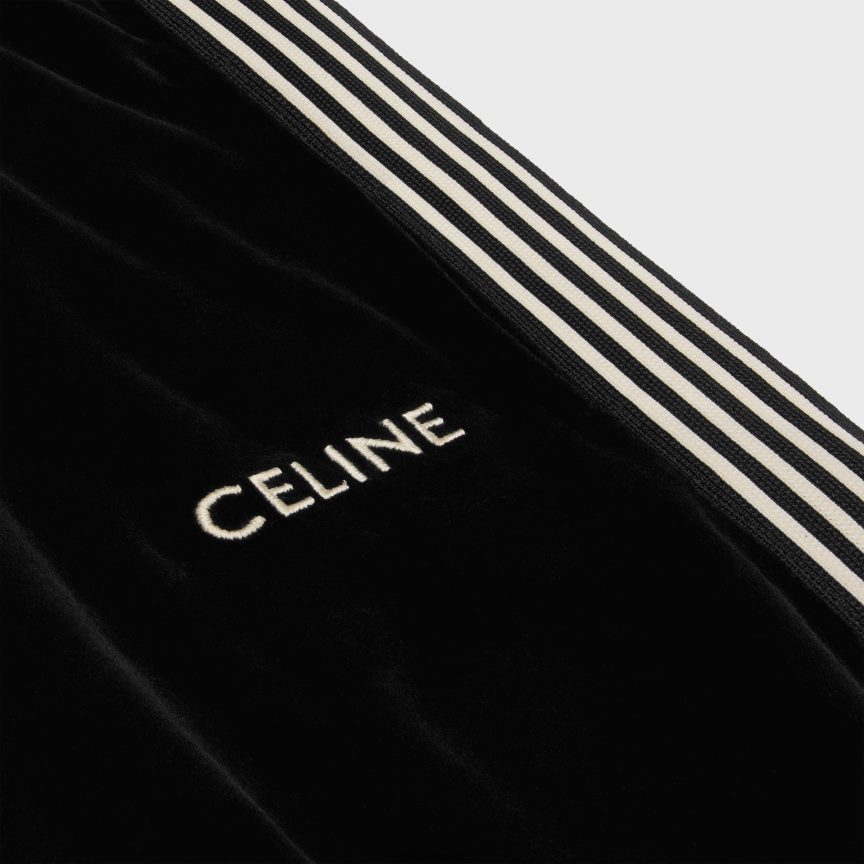 ruházat CELINE tréningruha nadrág bársony mezből fekete-fehér nők J6P488601