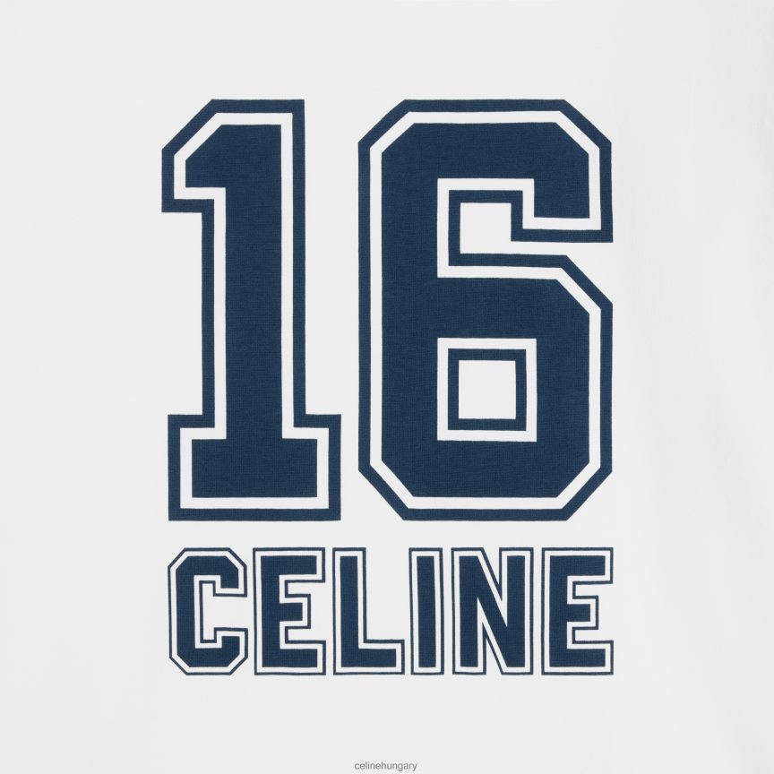 ruházat CELINE 16-os dobozos pamutdzsörzé póló törtfehér/touareg/rozsda nők J6P488678