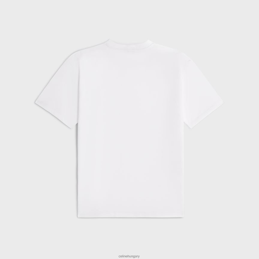 ruházat CELINE bő póló pamut dzsörzéből ekrü/fekete nők J6P488779