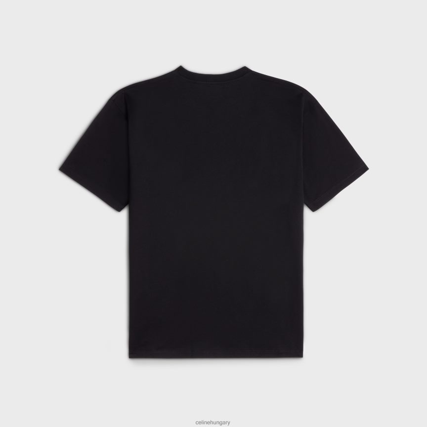 ruházat CELINE bő póló pamut dzsörzéből fekete-fehér nők J6P488778