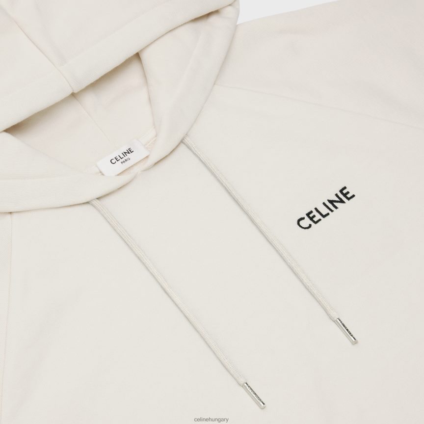 ruházat CELINE rövidített kapucnis pamut polárból krém/fekete nők J6P488783