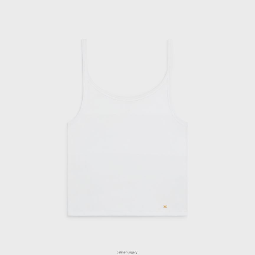 ruházat CELINE triomphe felső bordás pamutból optika fehér nők J6P488785