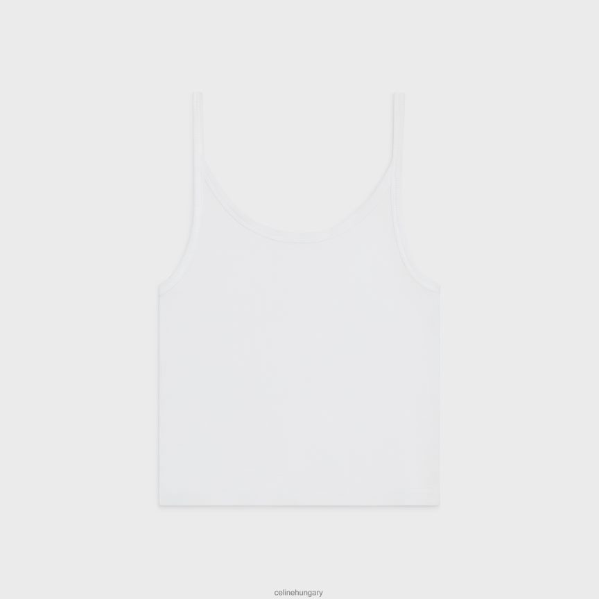 ruházat CELINE triomphe felső bordás pamutból optika fehér nők J6P488785