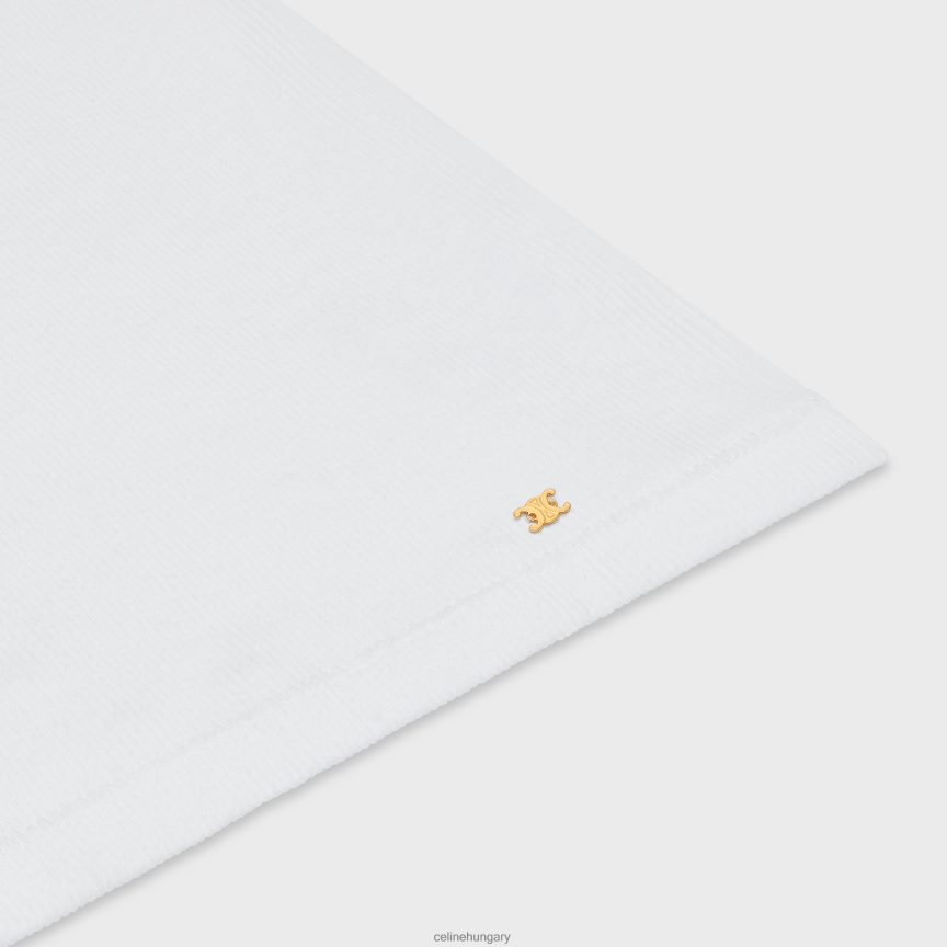 ruházat CELINE triomphe felső bordás pamutból optika fehér nők J6P488785