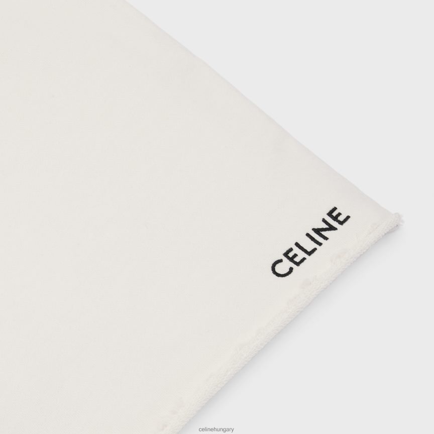 ruházat CELINE bő rövidnadrág pamut polárból krém/fekete nők J6P488888