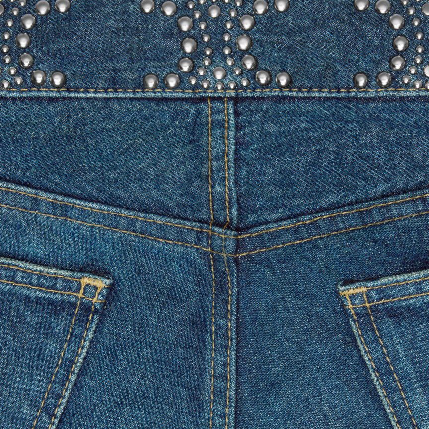 ruházat CELINE mini rövidnadrág farmerből tiszta sötét unió mosás nők J6P488892