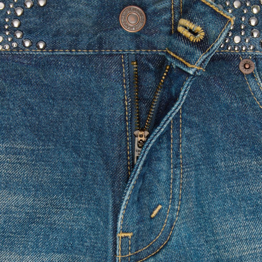 ruházat CELINE mini rövidnadrág farmerből tiszta sötét unió mosás nők J6P488892