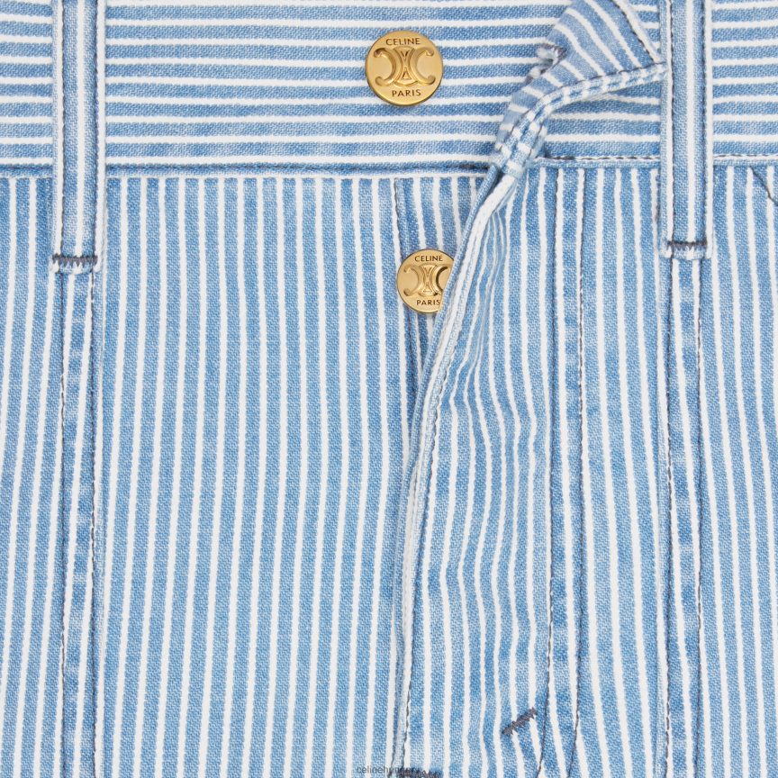 ruházat CELINE suzanne rövidnadrág pamut hickory anyagból hullámmosás nők J6P488894