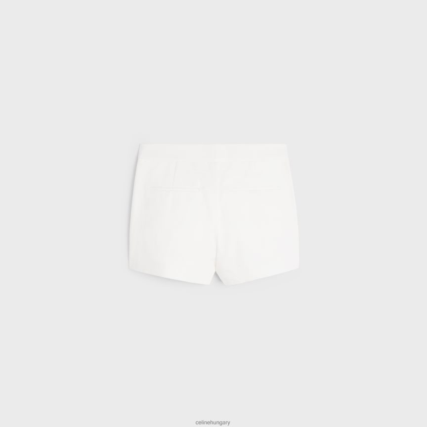 ruházat CELINE yachting mini rövidnadrág pamut twill anyagból fehér nők J6P488893