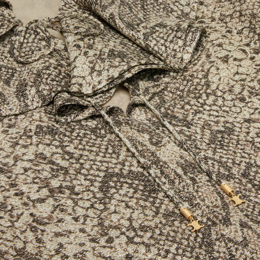 ruházat CELINE jabot mini ruha krepp lame bézs/marron nők J6P488653