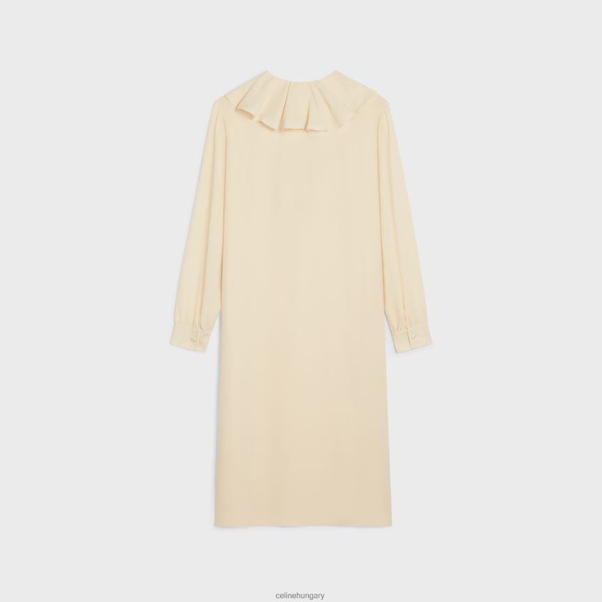 ruházat CELINE jabot ruha könnyű selyem sable anyagból krém nők J6P488802