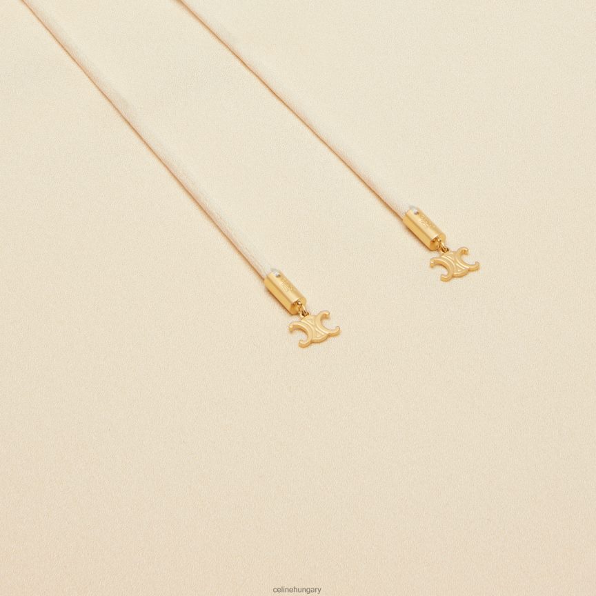 ruházat CELINE jabot ruha könnyű selyem sable anyagból krém nők J6P488802