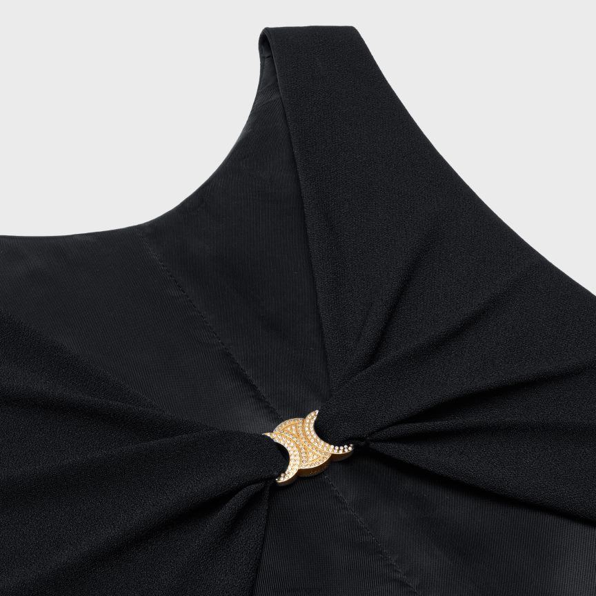 ruházat CELINE nyitott hátú diadalruha szatén hátú krepp anyagból fekete nők J6P488804