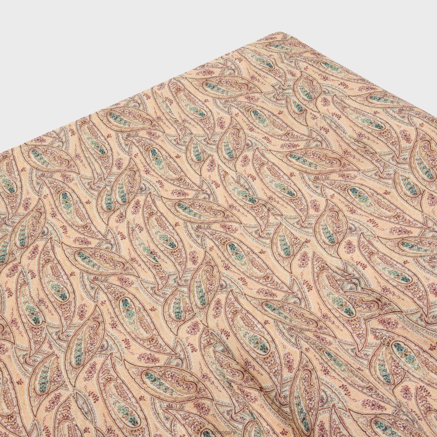 ruházat CELINE hajtogatott szoknya viszkóz georgette-ből craie/abricot/bleu nők J6P488810