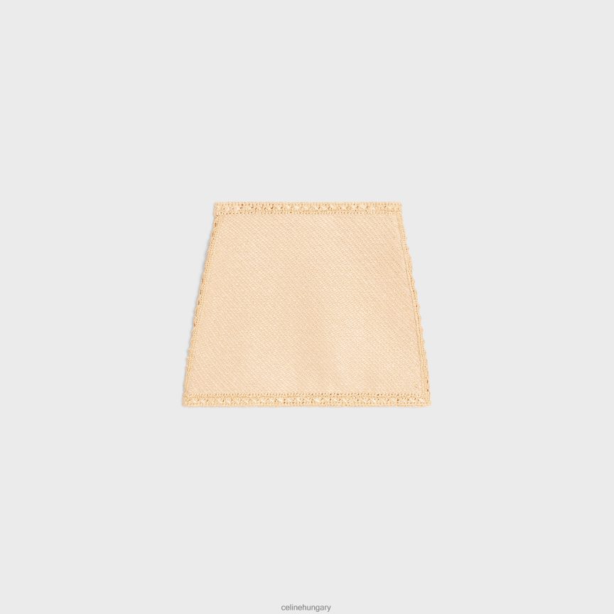 ruházat CELINE mini szoknya horgolt rafiából természetes nők J6P488819