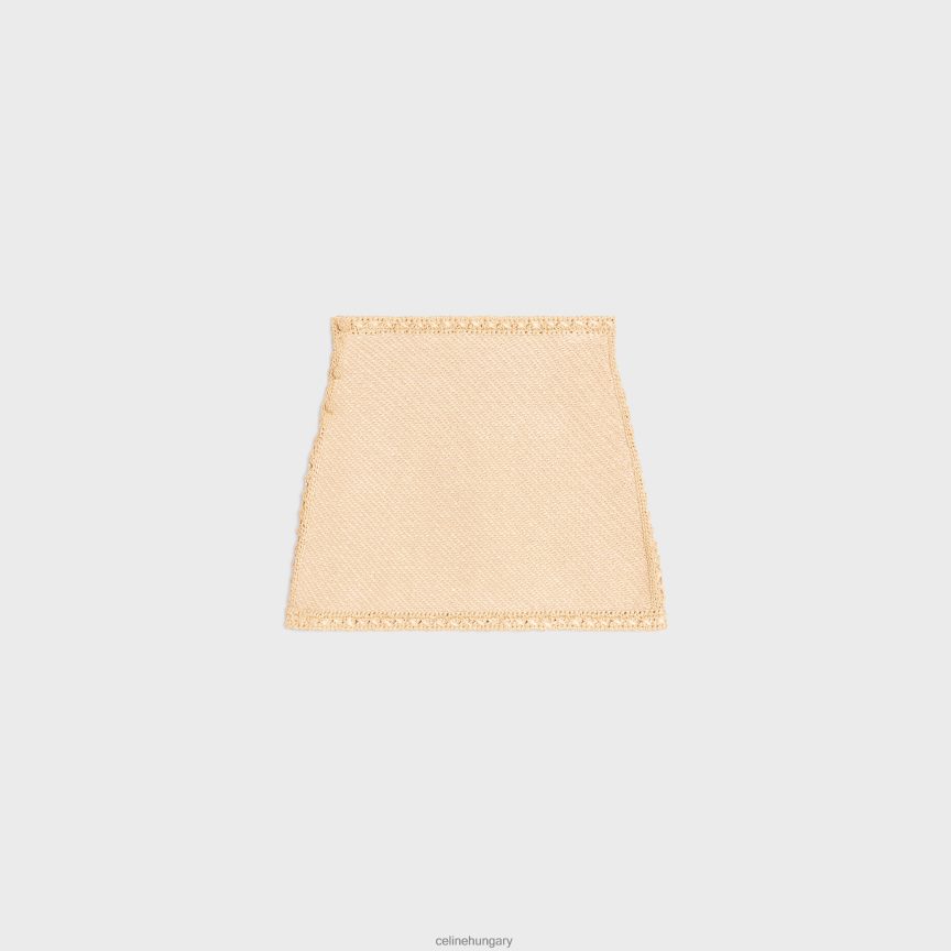ruházat CELINE mini szoknya horgolt rafiából természetes nők J6P488819