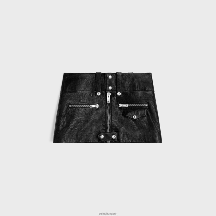 ruházat CELINE mini szoknya puha báránybőrből fekete nők J6P488556