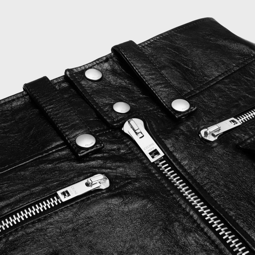 ruházat CELINE mini szoknya puha báránybőrből fekete nők J6P488556