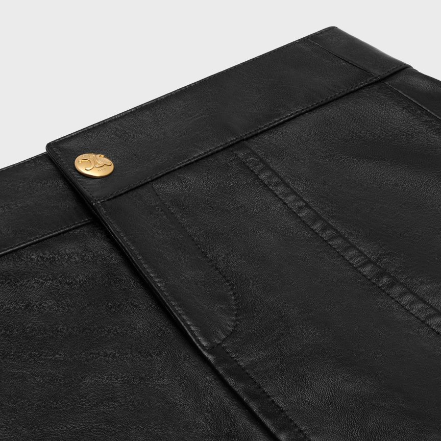 ruházat CELINE mini szoknya puha báránybőrből fekete nők J6P488661