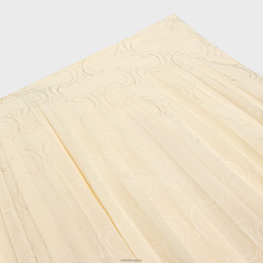 ruházat CELINE redős midi szoknya selyem jacquardból fém blanc nők J6P488812