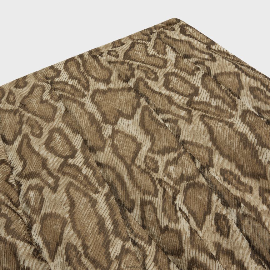 ruházat CELINE redős szoknya selyemgeorgette-ből khaki/barna nők J6P488809