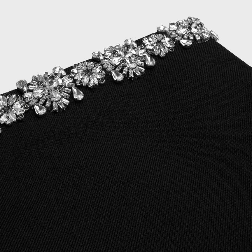 ruházat CELINE átlós gyapjú hímzett miniszoknya fekete nők J6P488552