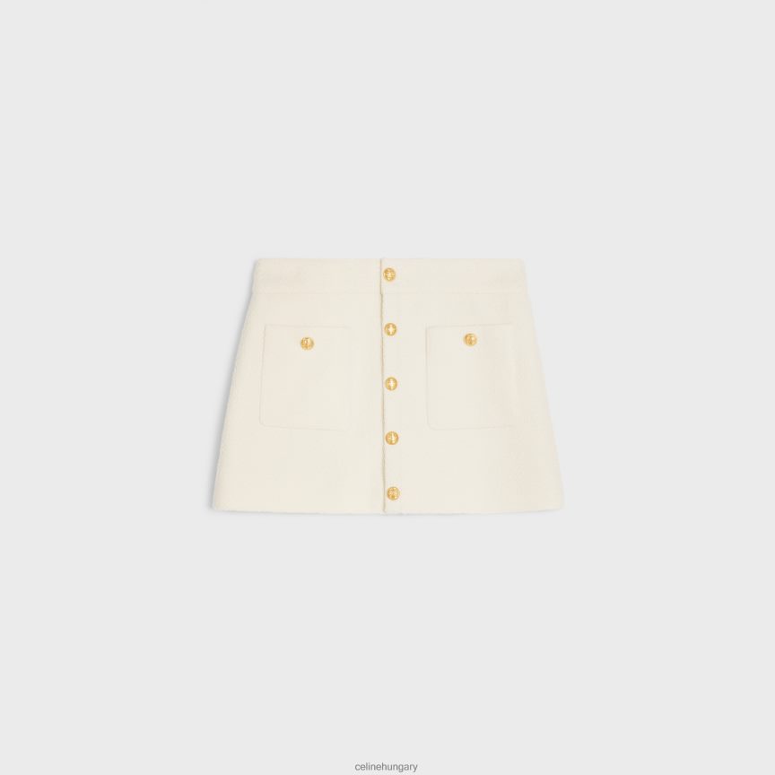 ruházat CELINE tweed trapéz miniszoknya craie nők J6P488821