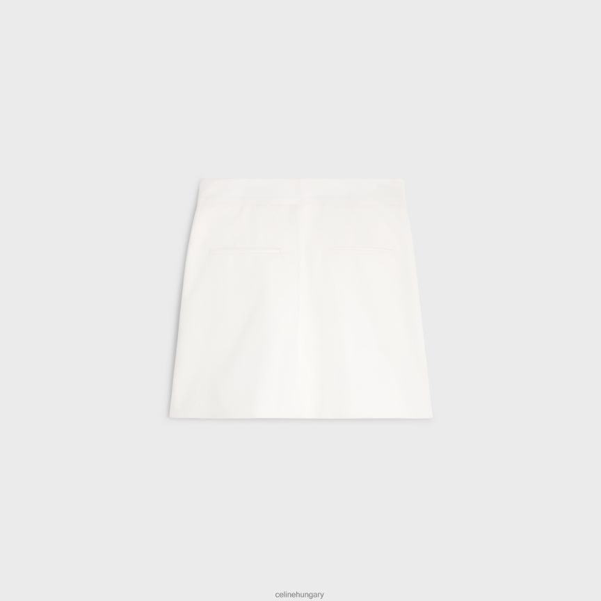 ruházat CELINE yachting trapéz miniszoknya pamut twillből fehér nők J6P488822