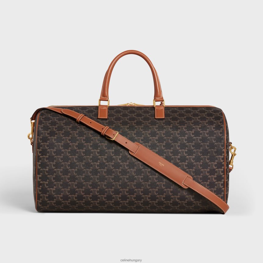 kiegészítők CELINE travel 50 triomphe vászonban kutyanyomattal Cser férfiak J6P4881701