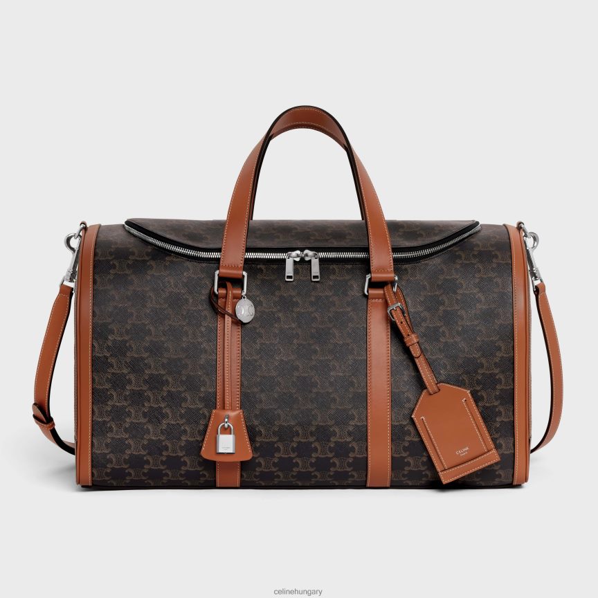 kiegészítők CELINE utazási kutyatáska triomphe vászonból és borjúvászonból Cser férfiak J6P4881700