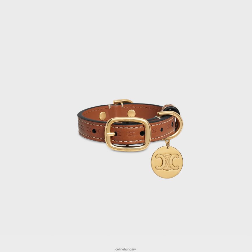 kiegészítők CELINE nano extra vékony nyakörv természetes borjúbőrből triumph dombornyomással Cser férfiak J6P4881695