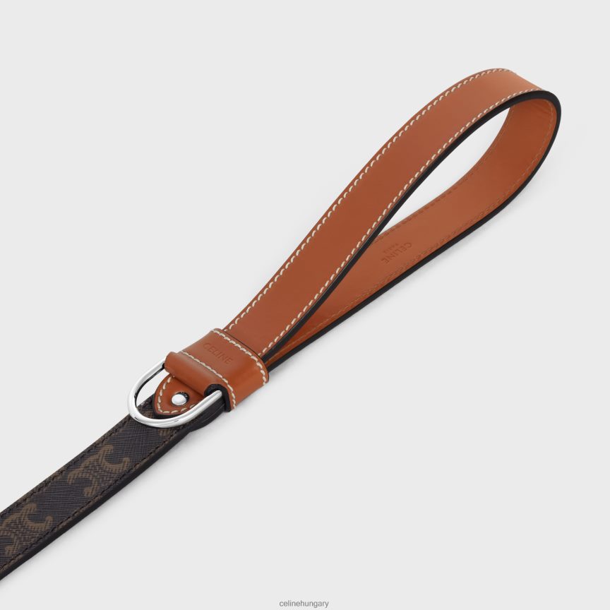 kiegészítők CELINE széles kutyapóráz triumph vászonból és borjúbőrből Cser férfiak J6P4881770